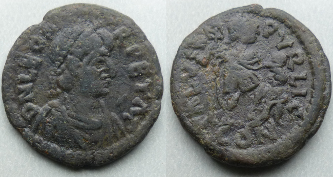 Leo I, AE2 coin AD 457 - 474